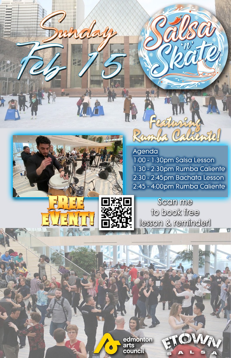 Salsa n Skate with Edmonton Arts Council and ETOWN SALSA