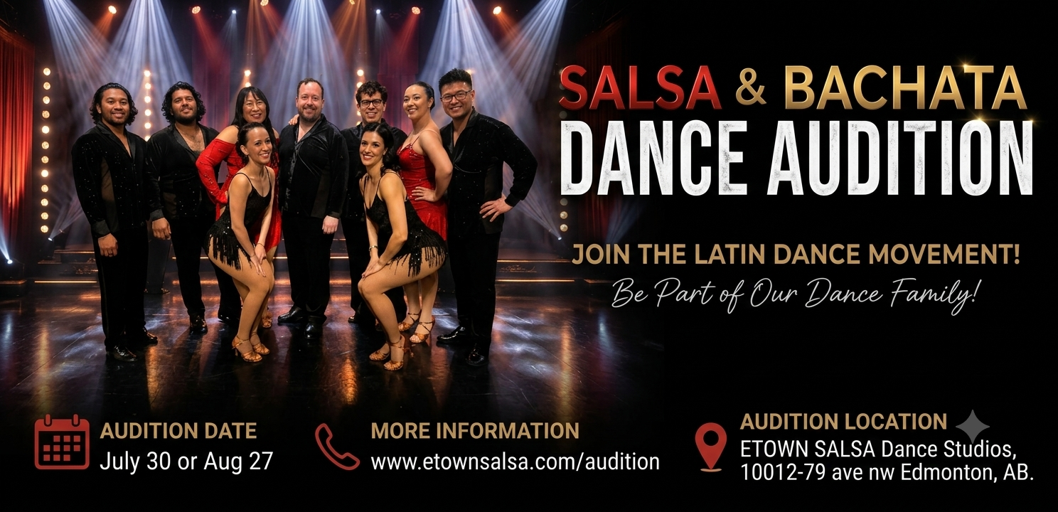 Join our Salsa and bachata dance team. No experience necessary but other dance background an asset.