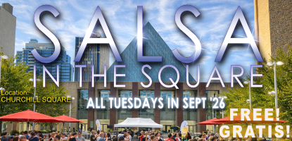 Salsa in the Square Sept 2026 Free lessons!